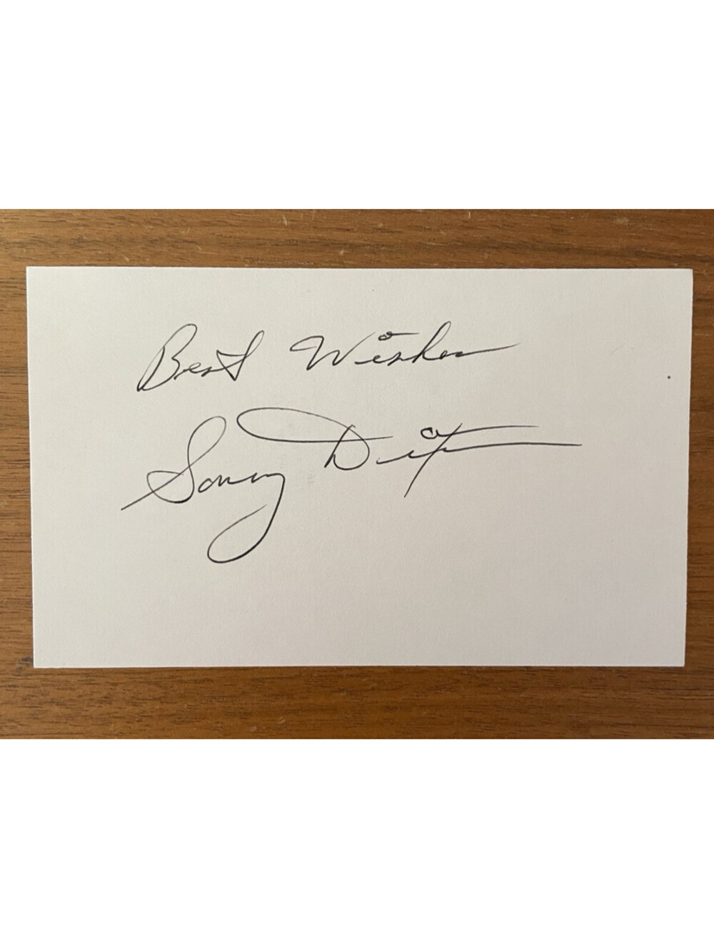Sonny Dixon Baseball Player Auto Signed Index Card